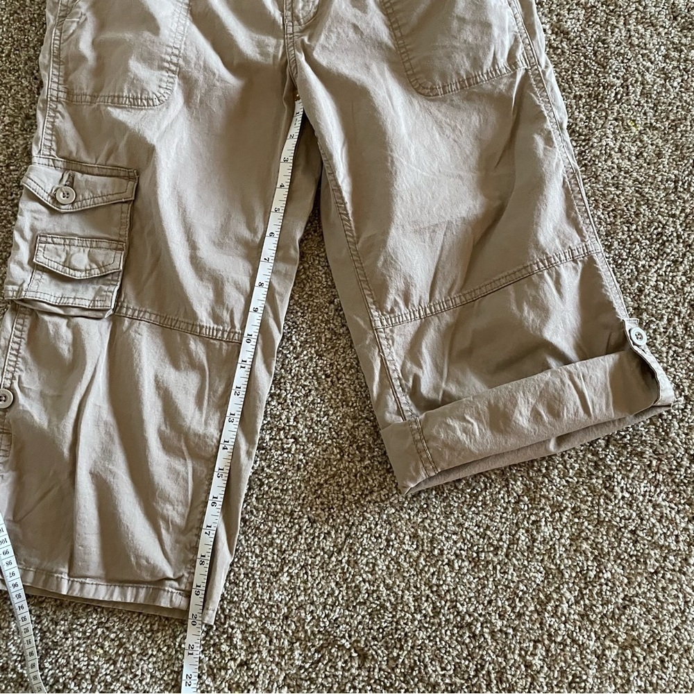 Calvin Klein Jeans Cargo Utility Pants Women’s 8 Khaki Tan Y2K Streetwear Grunge - Picture 12 of 14